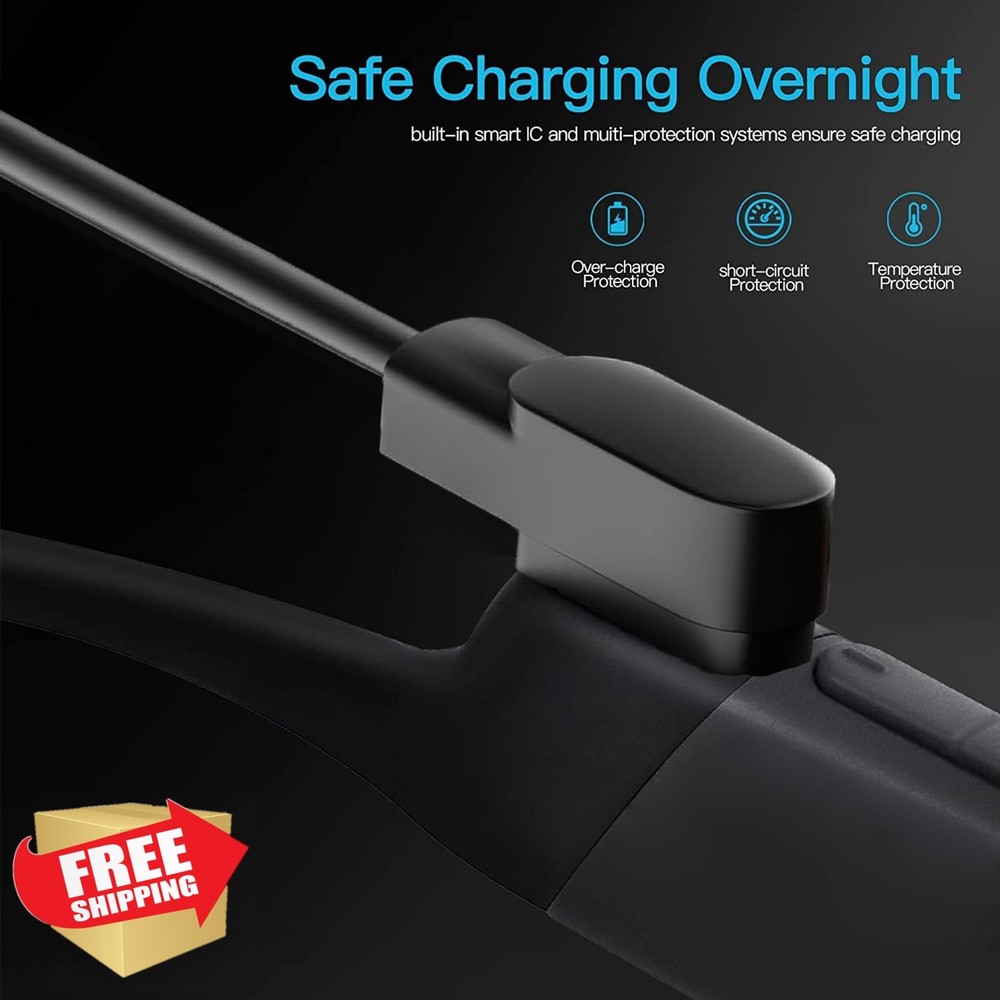 Raycon Bone Conduction Charger Magnetic Cable 2 Pack Black