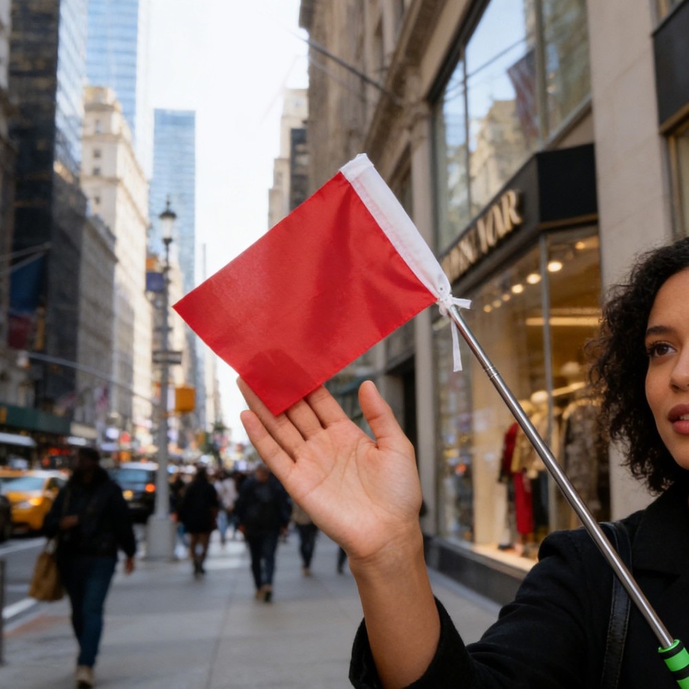 Tour Guide Flags with Extendable Poles - Horse Training Flag & Telescoping Pole