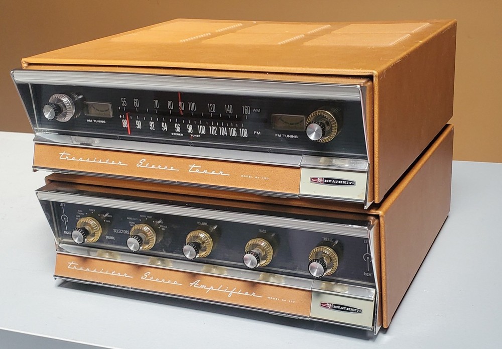 1965 Heathkit AA-21D Amp & AJ-43D Tuner SERVICED WORKING