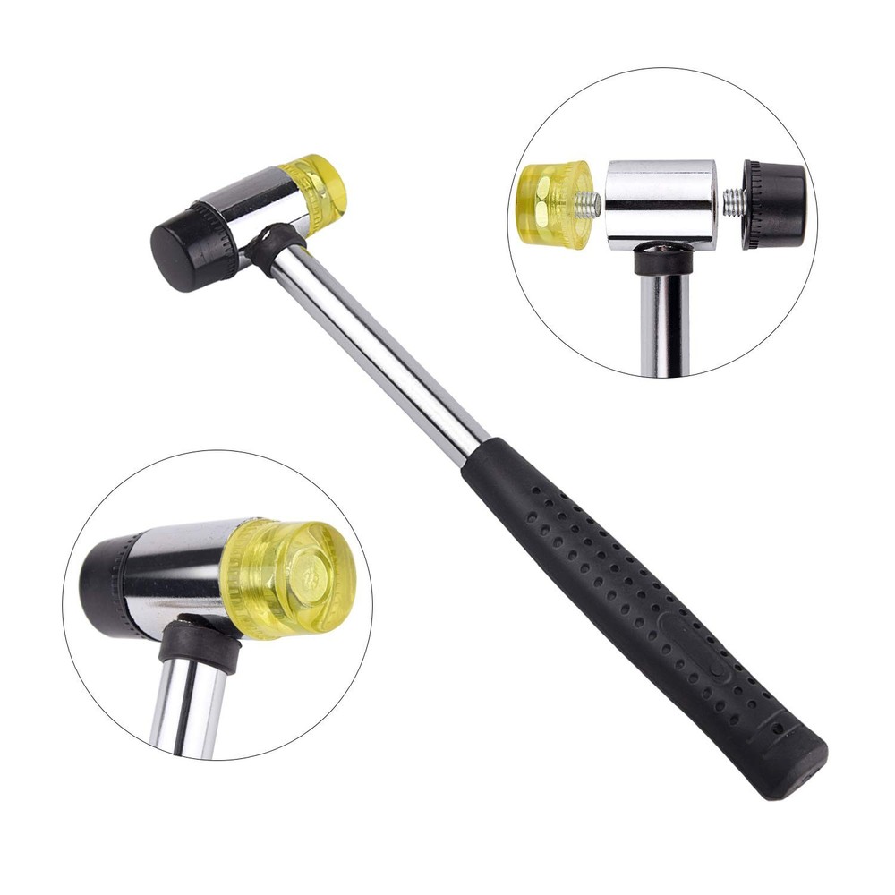 KUUQA Metal Ring Mandrel Sizer, Sizer Gauge Set, Rubber 6 Pcs