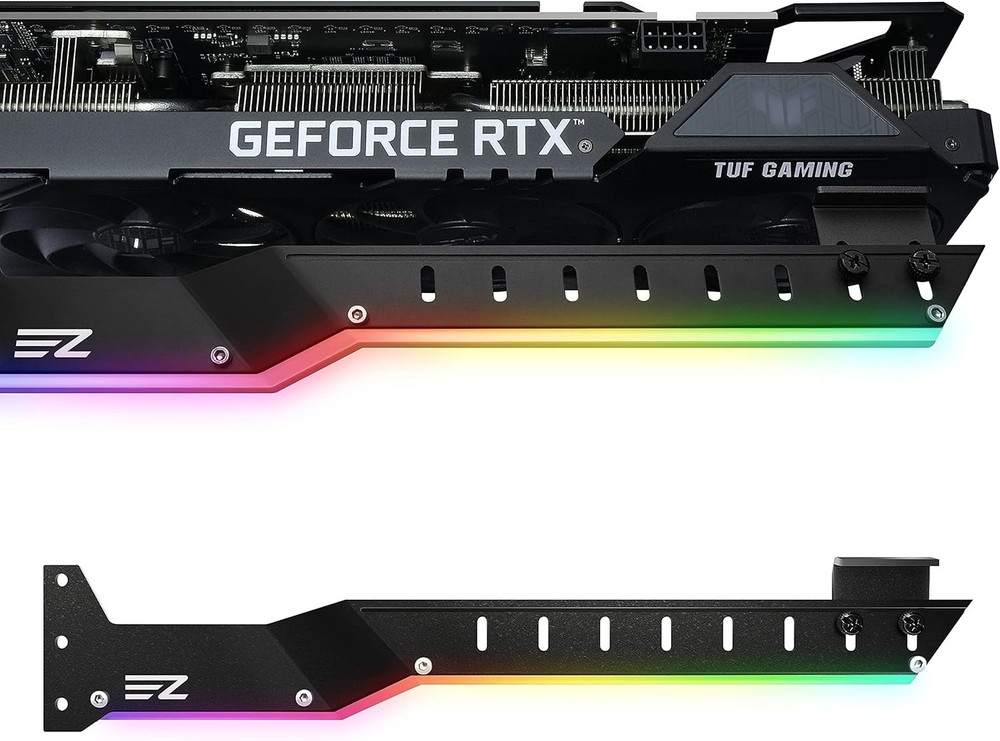 Robust GPU Support Bracket with 5V ARGB Lighting for NVIDIA RTX 3000 Series