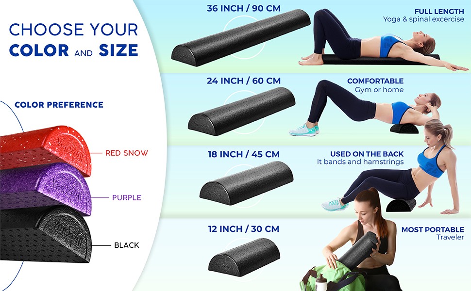 High-Density EPP Half Round Ba Roller Fo, Exercise Fo Roller