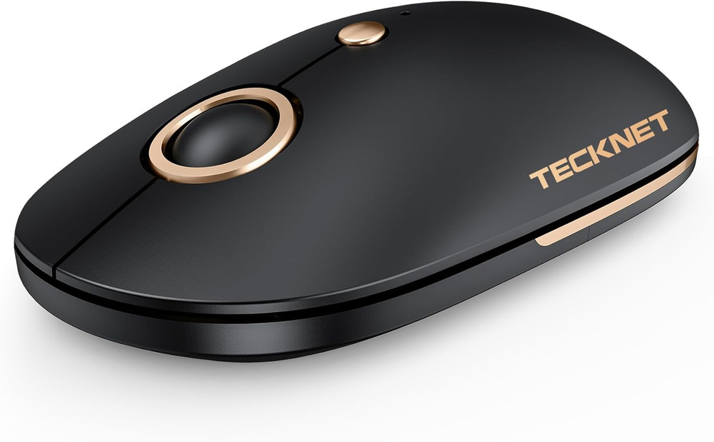 TECKNET Computer Mouse, 2.4Ghz Silent USB-A Wireless Mouse, 4800 DPI Ambidextrou