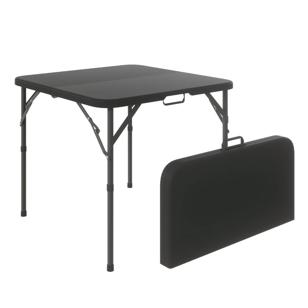 Folding Table 4ft Portable Plastic Fold-in-Half Utility Dining Table for Camping