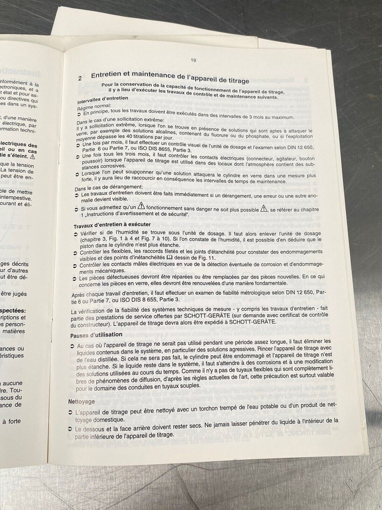 Schott Gerate Titronic - Users Manual / Instructions Book