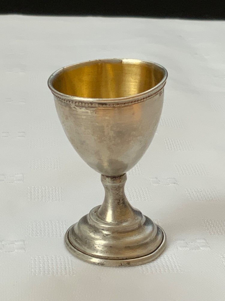 Antique Russian 875 Solid Silver Gilded - Mug appx 26 Gr