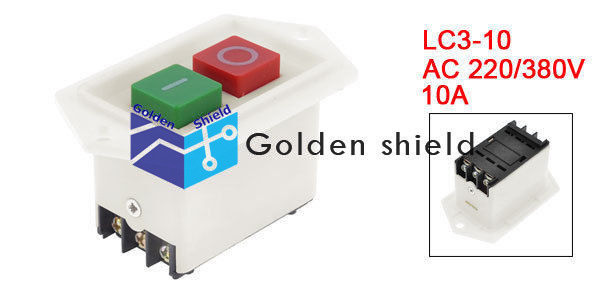 LC3-10 I/O Start Stop Self-Locking Push Button Switch 220/380V 10A✦Kd
