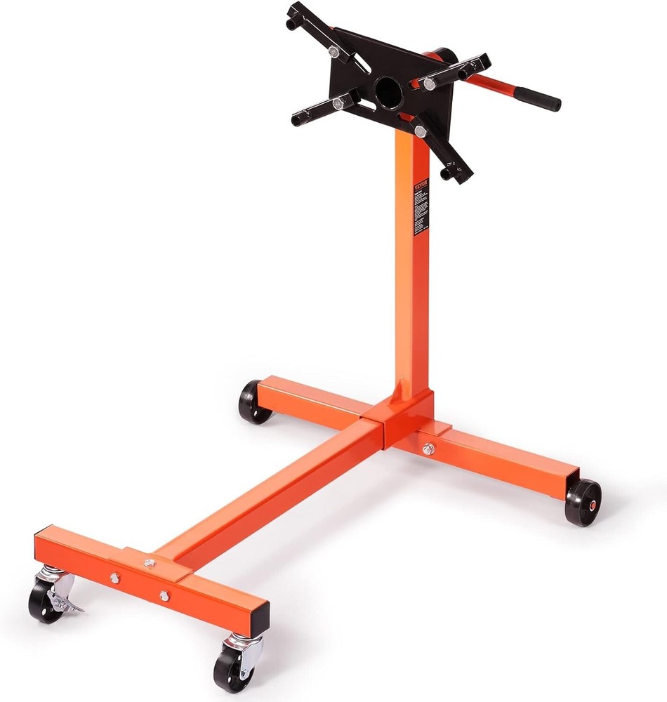 Movable Engine Stand with Lockable Casters - 4 Adjustable Arms & 750 lb Capacity