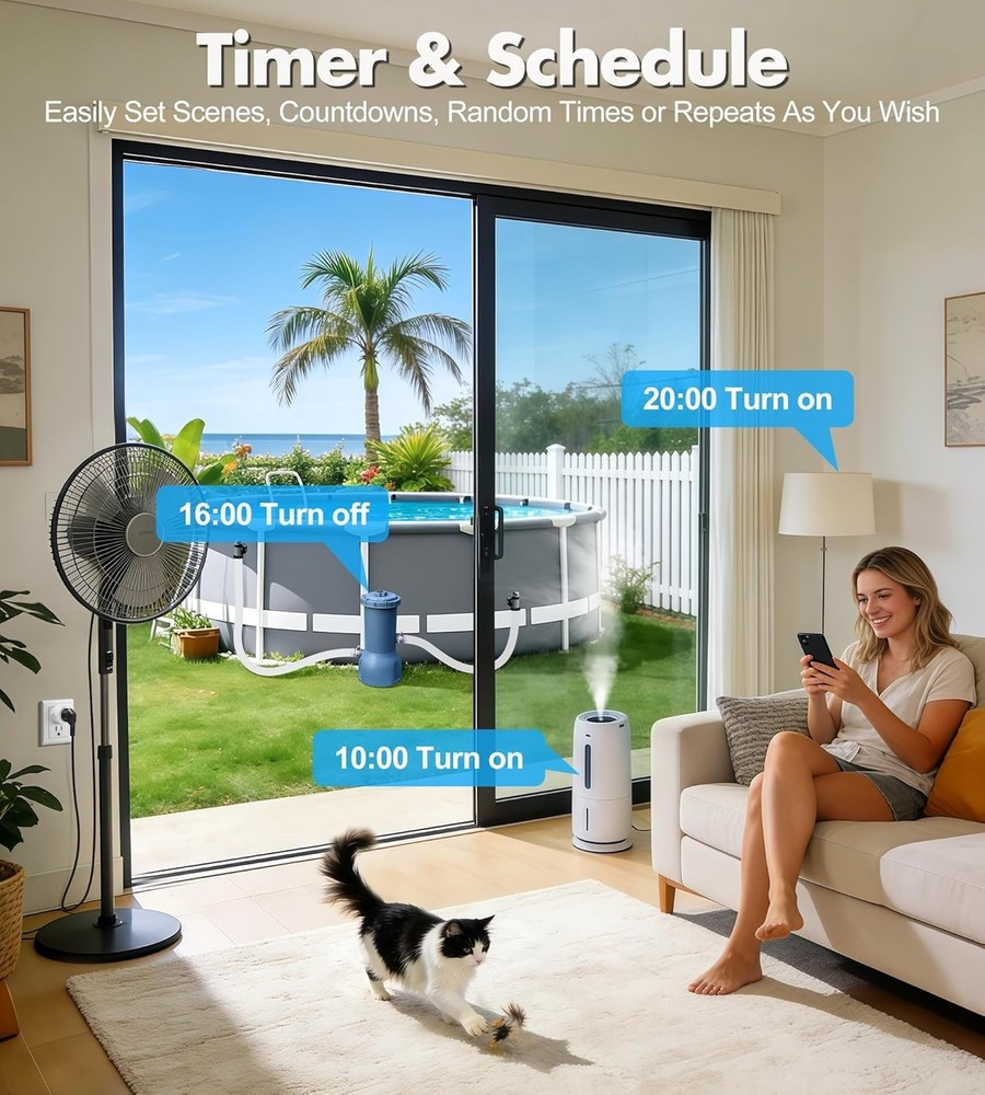 App-Controlled Mini Smart Plug - Voice Activated, Certified, Easy Setup