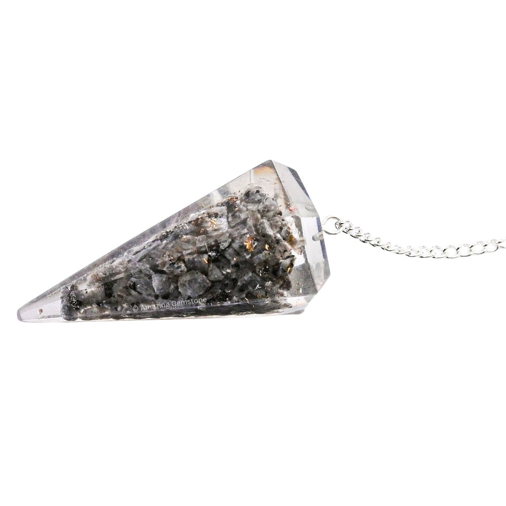 Larvikite Orgone Crystal Pendulums