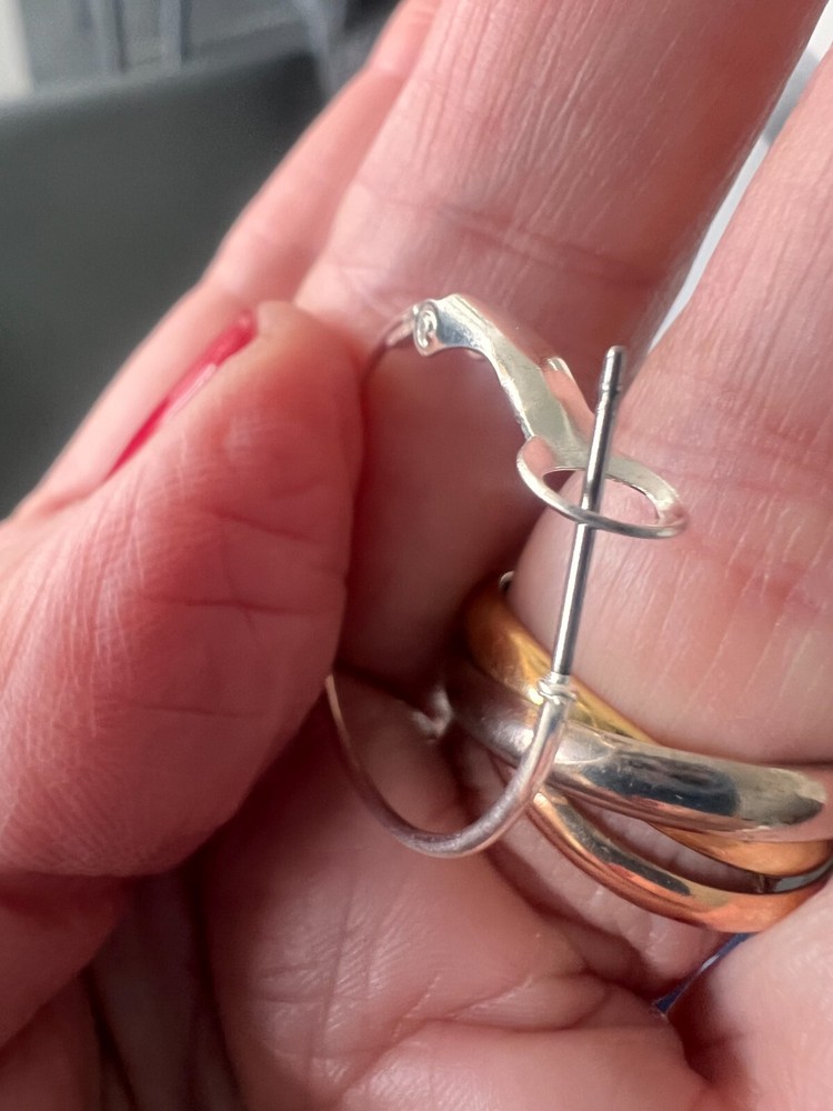 Silver earring findings lot