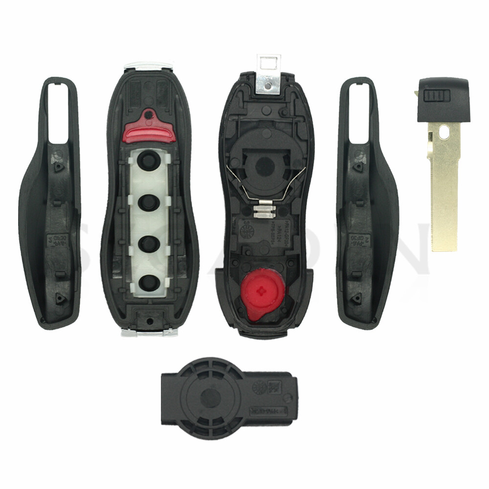Remote Smart Key Case Shell fit for PORSCHE 911 Cayenne Macan 5 Button w/ Panic