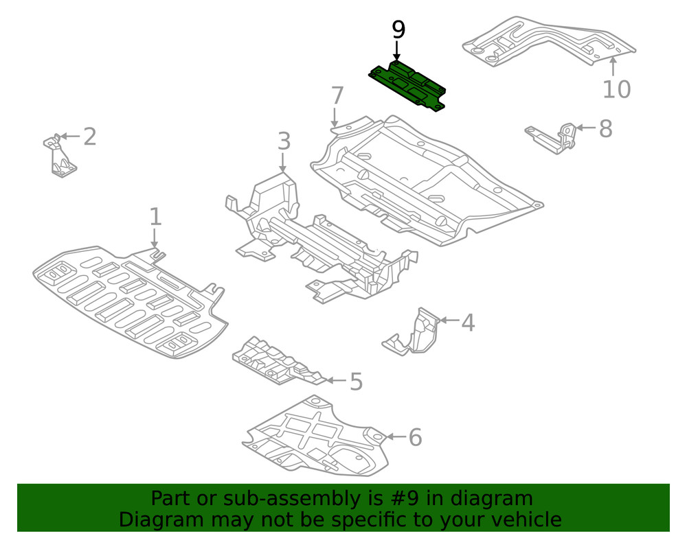 Genuine Ford Rear Shield Support Bracket JL1Z16001A08B