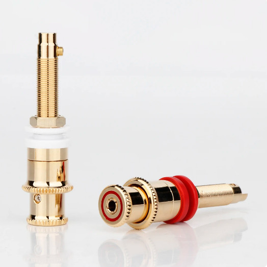 4PCS CMC Binding Post Audio Speaker Banana Jack Socket Gold Plated Connectors