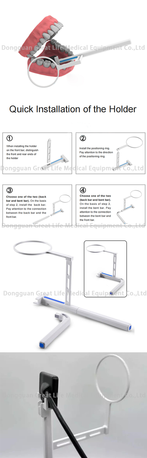 X Dental Ray Sensor Rvg Radio Lightweight Positioner Locator Holder GreatLife