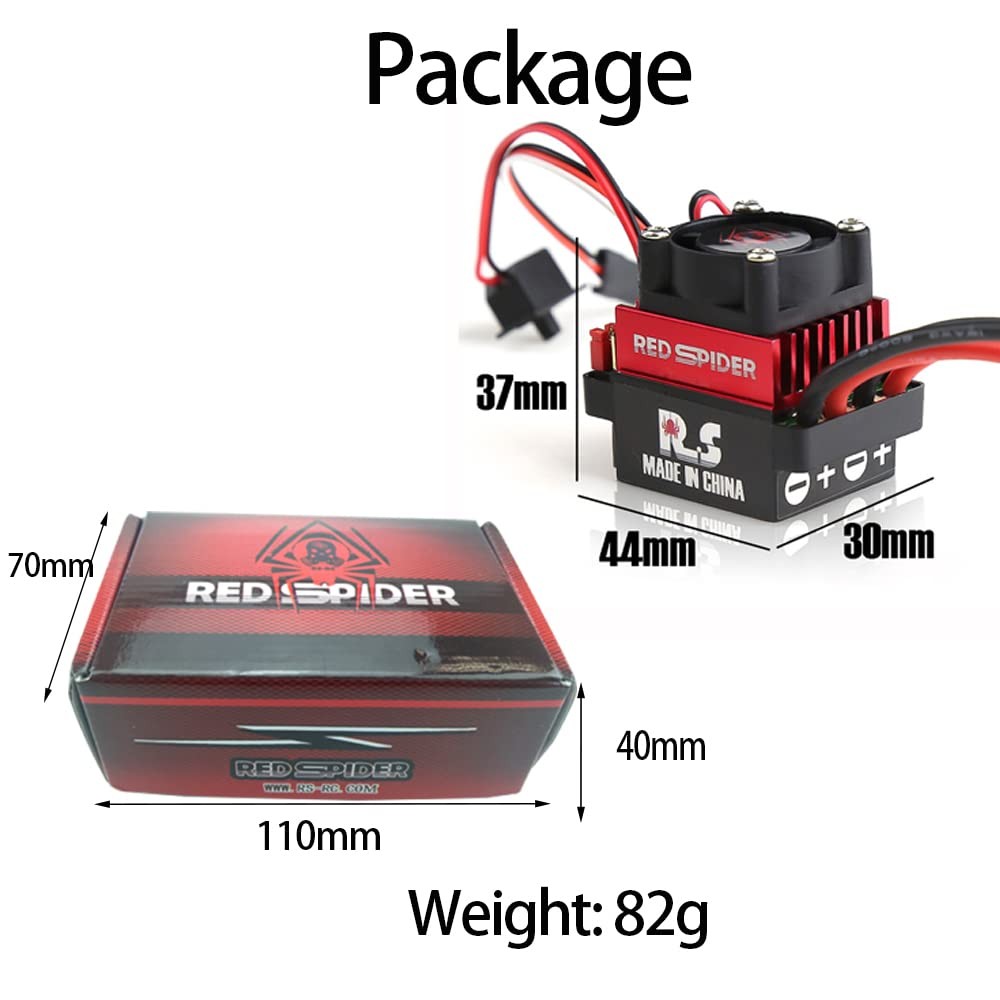 60A RC Brushed ESC Electronic Speed Controller TRX4 SCX10 Crawler TPlug