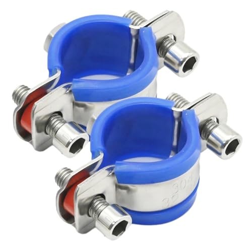 Adjustable Stainless Steel Pipe Bracket Clamp - 2 Pcs Wall/Ceiling Mount Hanger
