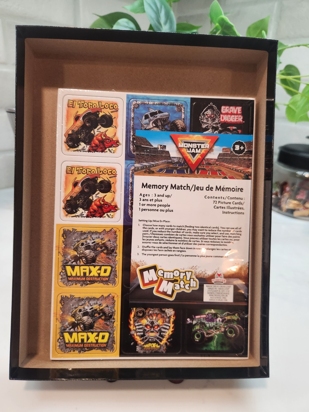 Monster Jam Memory Match Card Game 72 Matching Cards Brand New Factory Sealed