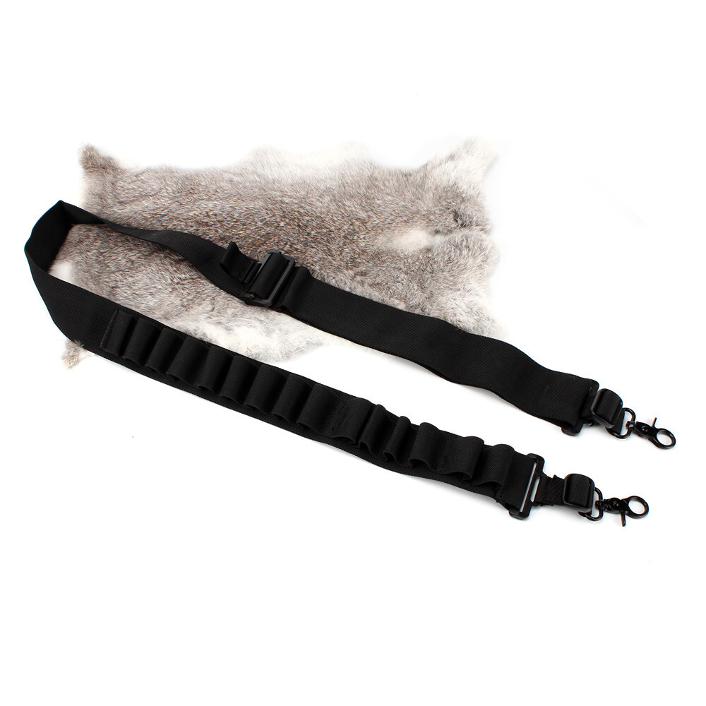 Tactical Shotgun Sling 15 Rounds 2 Point Gun Sling 12/20 Gauge Shell Ammo Pouch