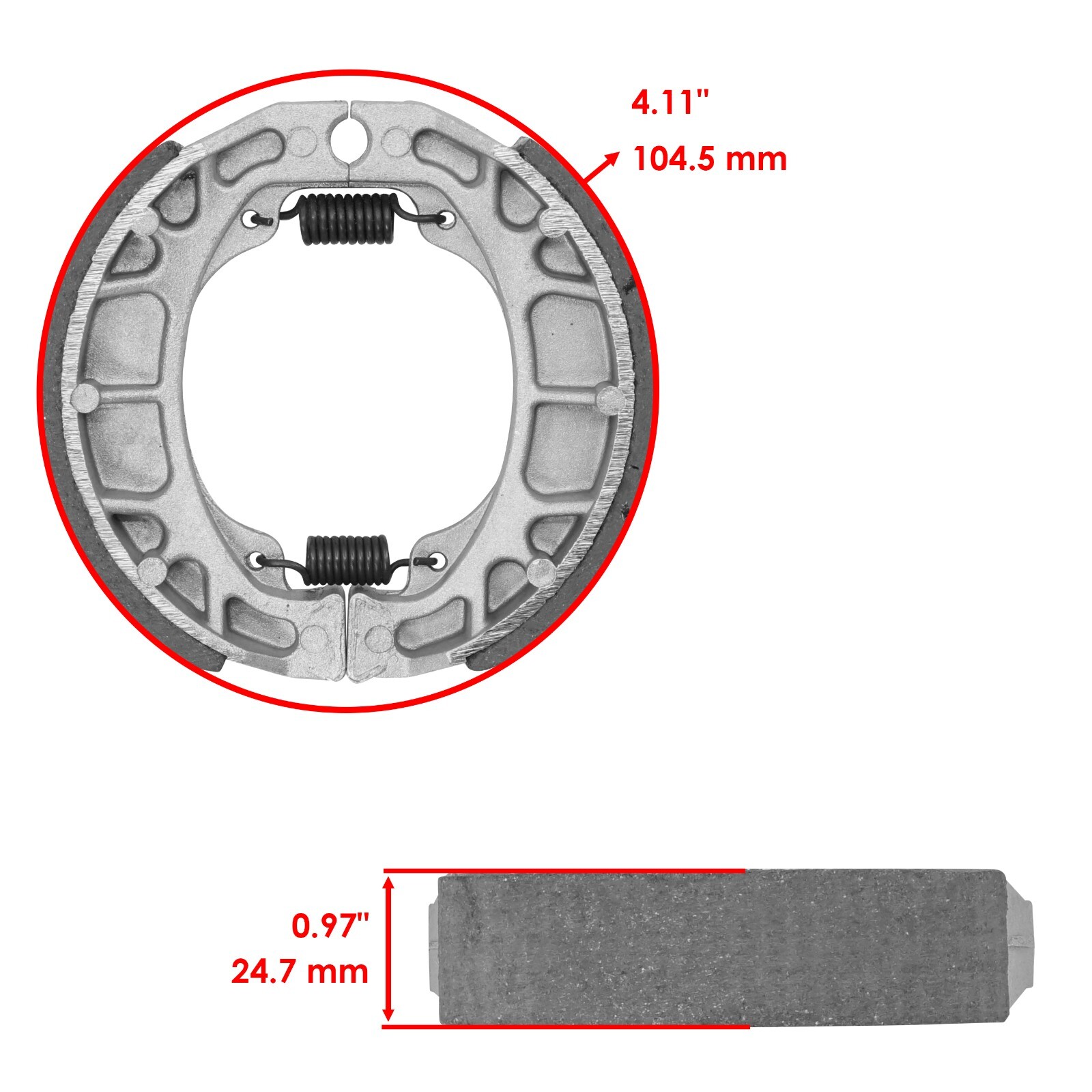 Front And Rear Brake Shoes for Honda Ch80 Elite 80 1985-2000