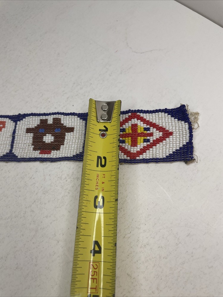 VTG Beaded hanging Sash Panel Unique Folk Art