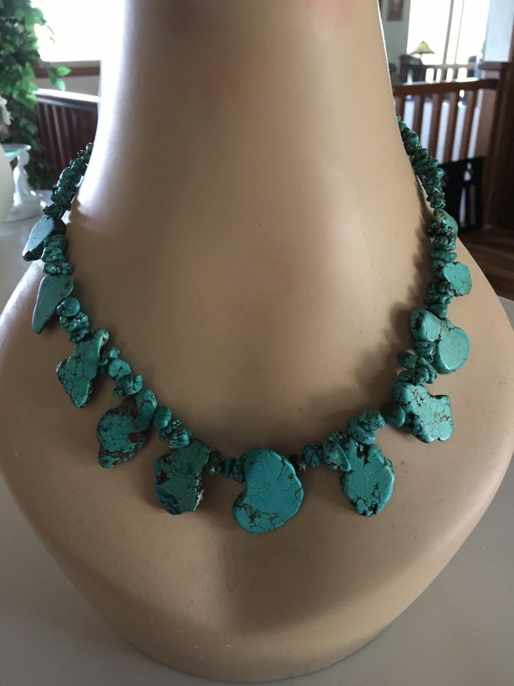 Vintage Chunky Turquoise Necklace