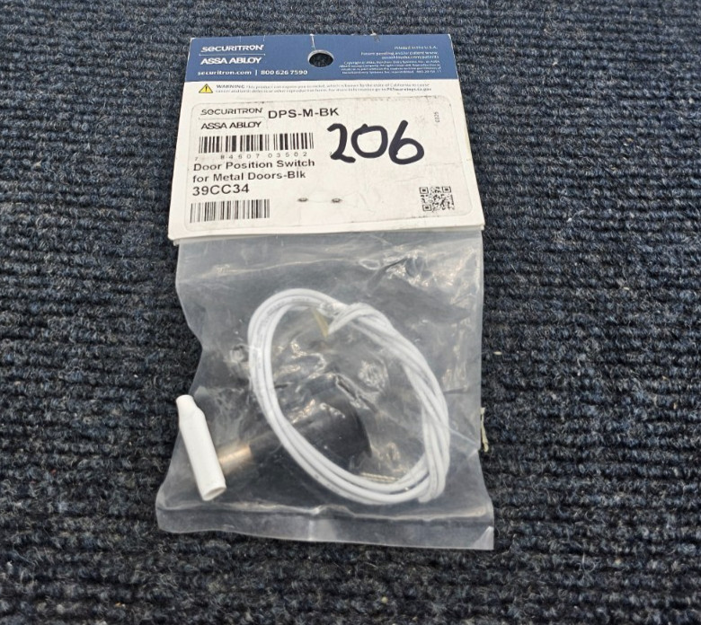 Securitron DPS-M-BK Door Position Switch for Metal Doors - Black 39CC34
