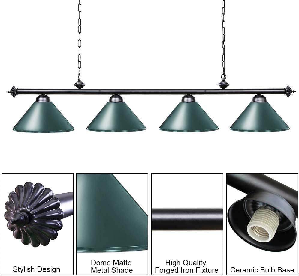 Pool Table Light Hanging over Pool Table, 4 Lights 70'' Billiard Lights for 7' 8
