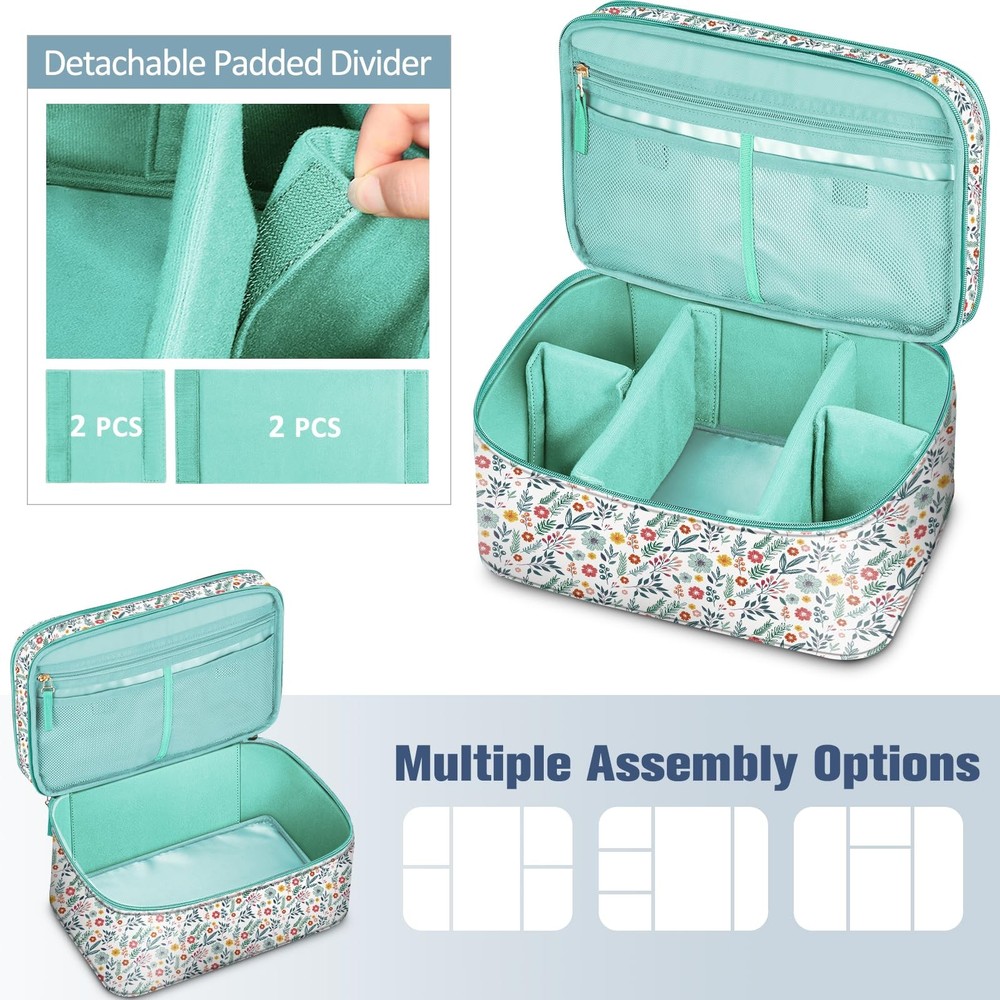 Sewing Accessories Storage and Organizer Case, Double-Layer Sewing Kits Carry...