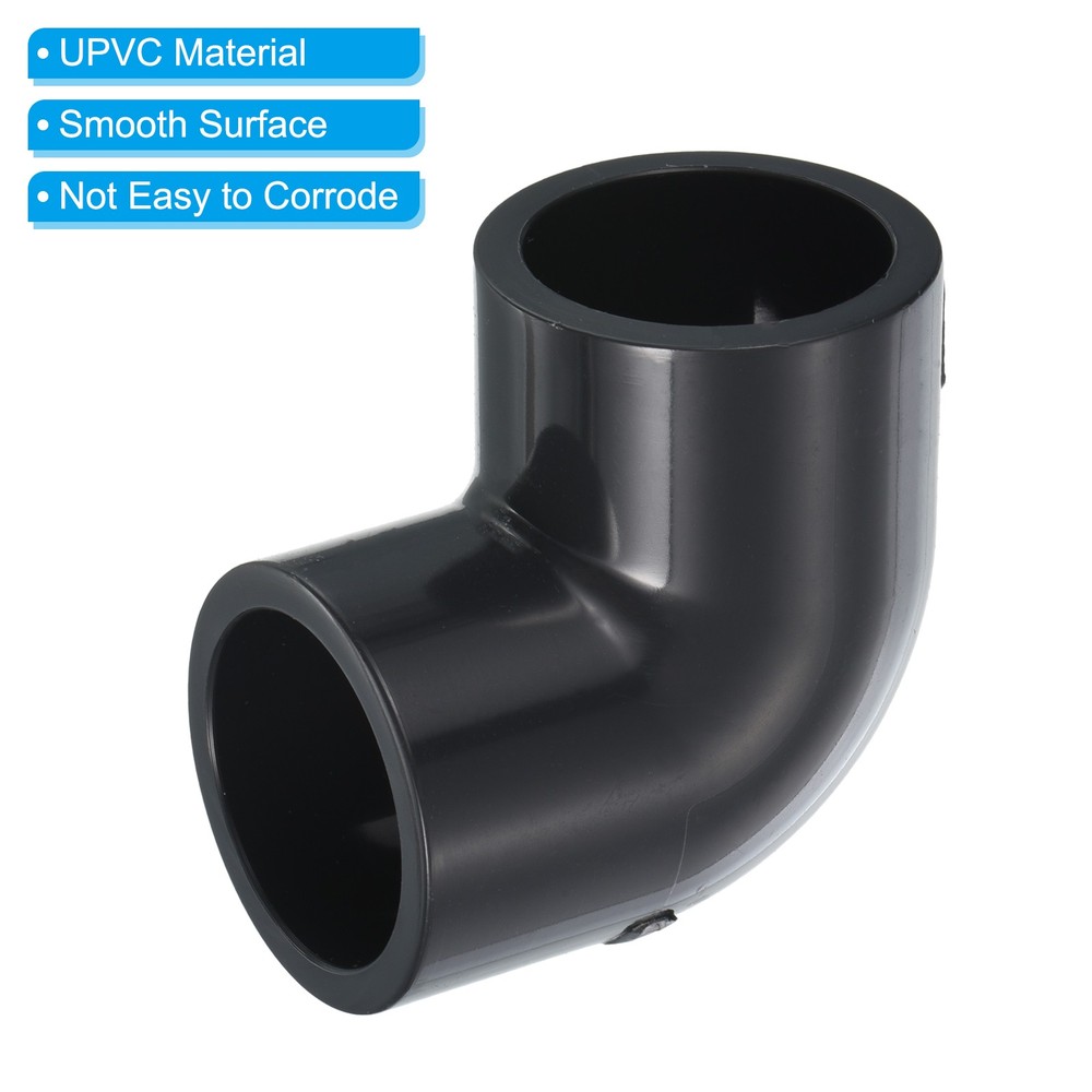 UPVC Elbow Fitting Pipe 25mm, 4pcs 90 Degree Connector Adapter, Grey
