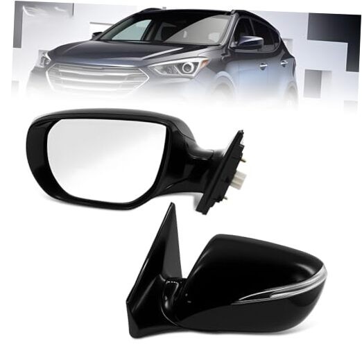 Driver Side Mirror Assembly Compatible with Santa Fe Sport 2013-2018 with Left