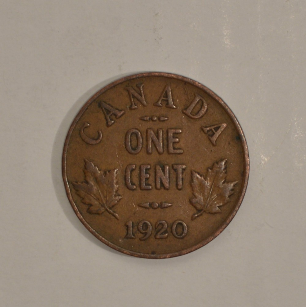 1920 Canada one Cent - Penny - Circulated
