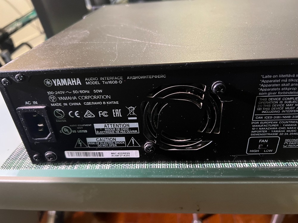 Yamaha TIO1608D Input Output Mixing Console Rack - USED - Untested - Powers on