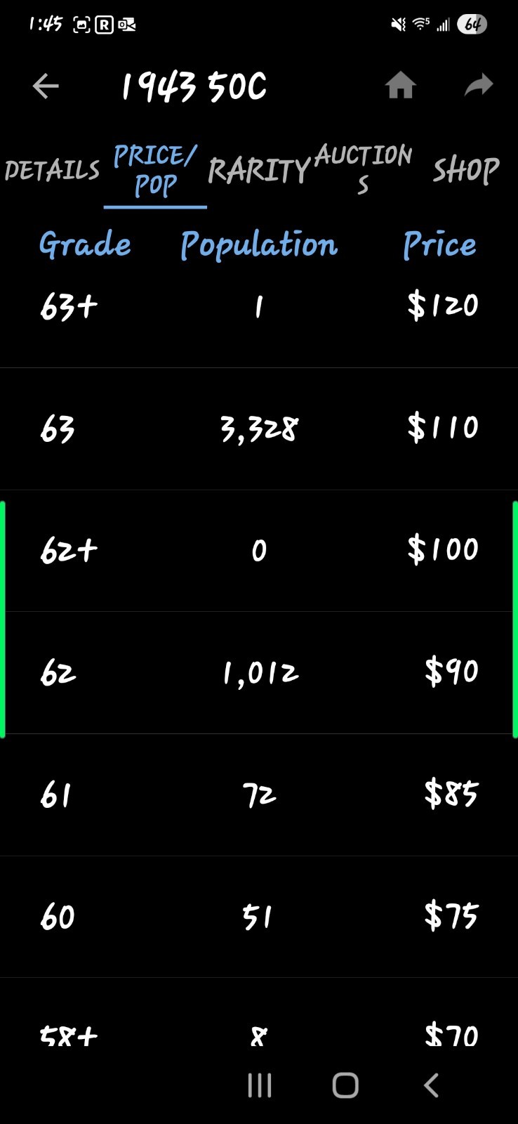 1943 50C Walking Liberty Half Dollar BU Condition Problem Free Coin!