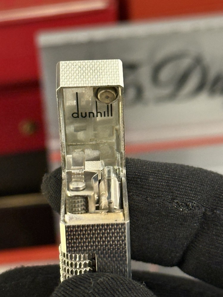 Vintage Dunhill Rollagas Silver Plated Lighter Boxed