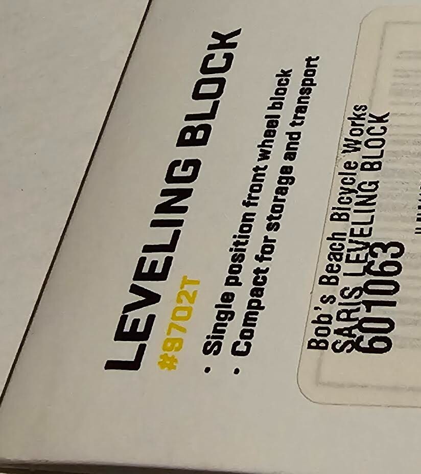 Saris Leveling Block for Indoor Trainer, NIB