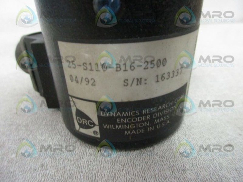 DYNAMICS RESEARCH 25-S110-B16-2500 ENCODER UNMP