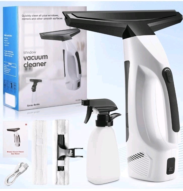 Window Vacuum, Window Vacuum Squeegee Cordless, Handheld Window Vac with Multi.