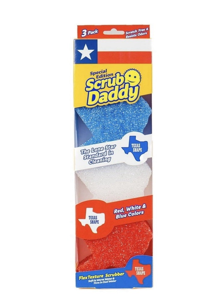Scrub Daddy Special Edition FlexTexture Scrubber 3-Pack Texas Shape