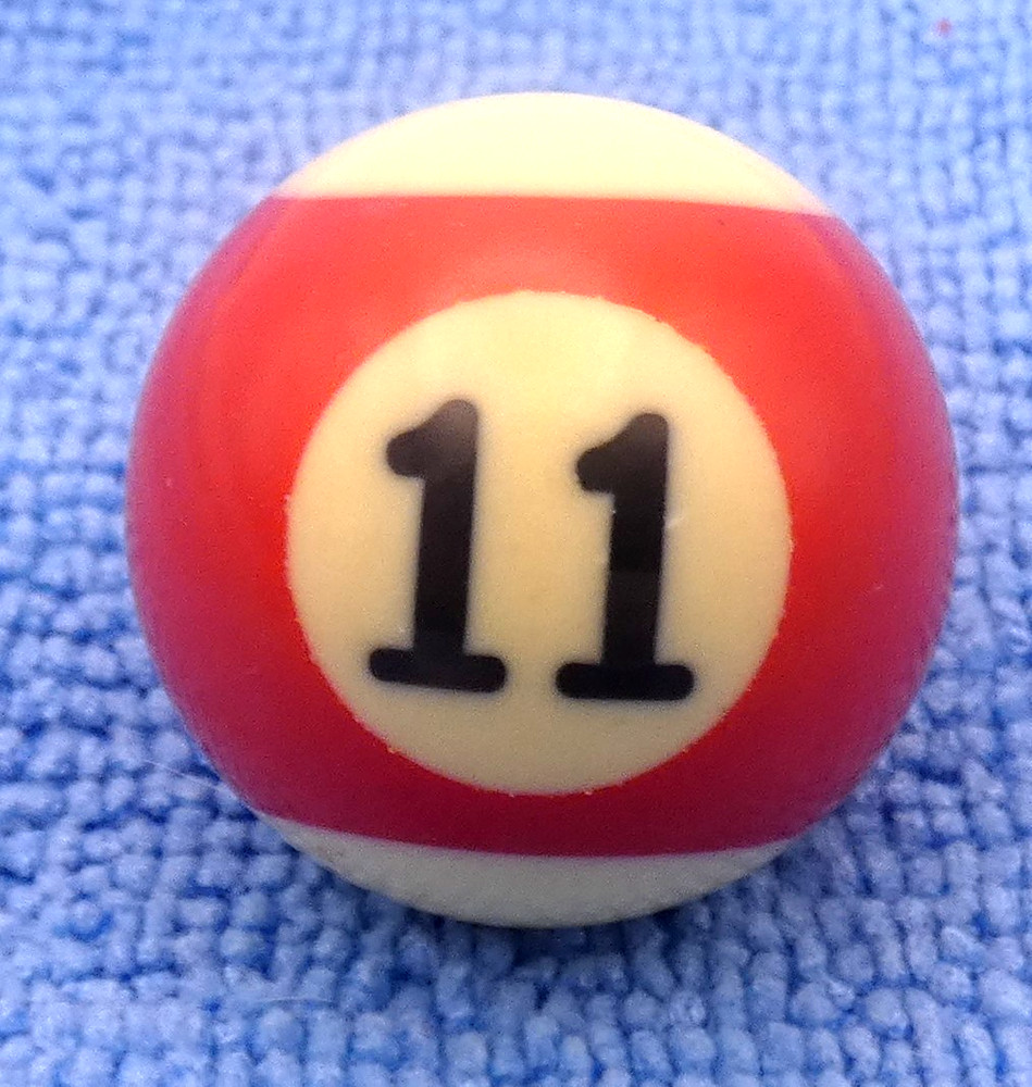 Mini 1” Pool Billiards Ball #11 Red Stripe Replacement