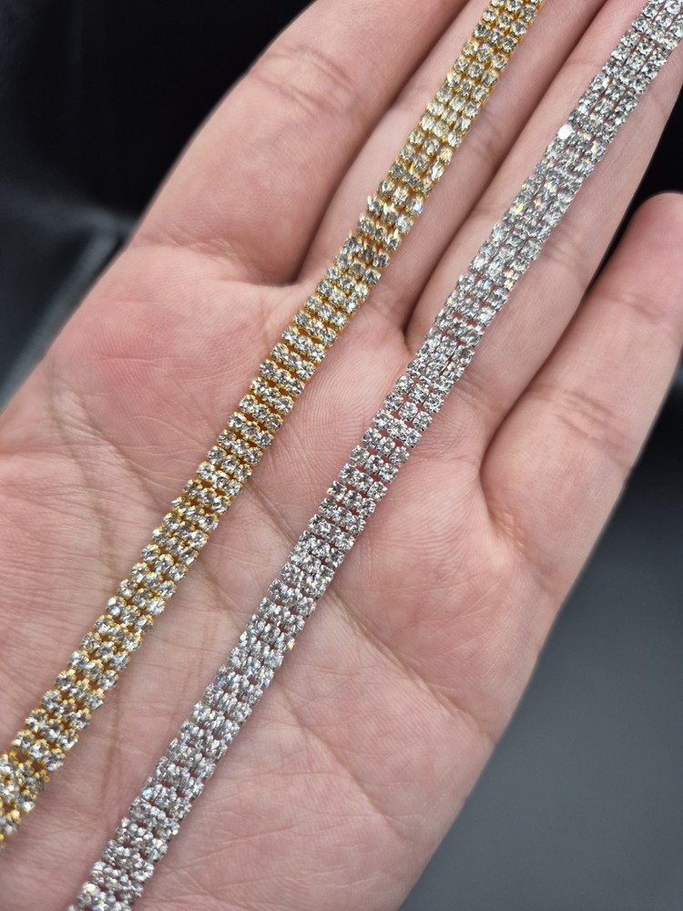 2 Stunning Gold And Silver Bracelets Ladies