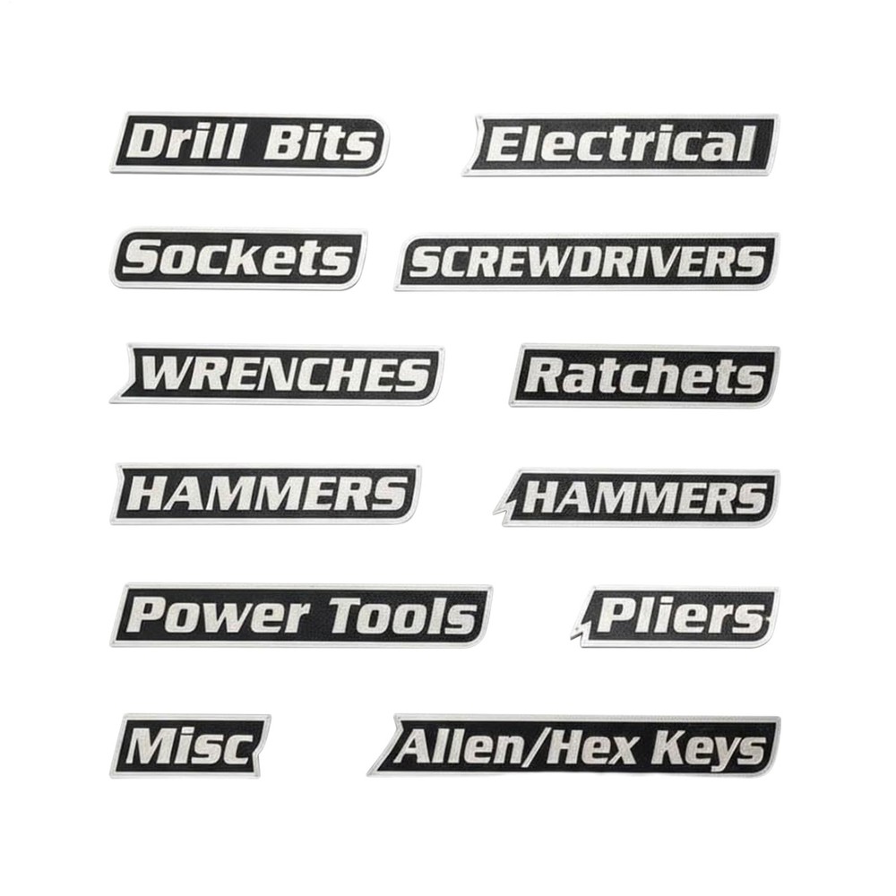 12Pack of Magnetic Toolbox Labels, 3D Printed Toolbox Drawer Tags Magnetic Tool