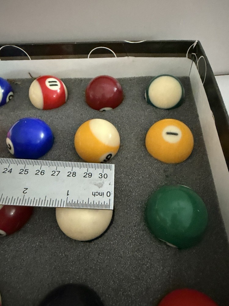 Mini Billiard Balls And Triangle 17 Piece Set