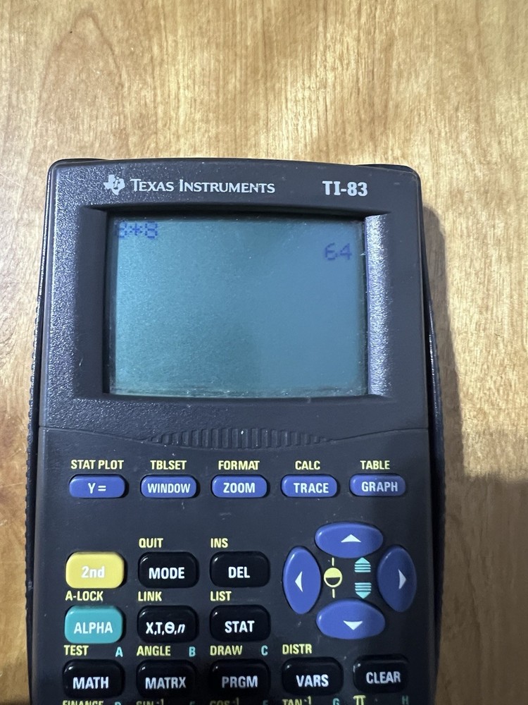 Texas Instruments TI-83 Plus Graphing Calculator with Cover Tested and Working