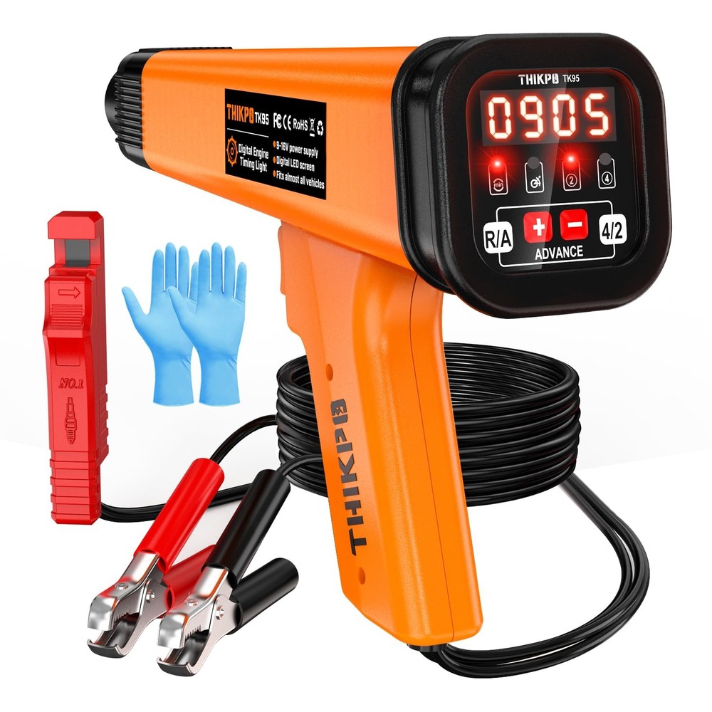Digital Automotive Timing Light 12V, Inductive Ignition Orange