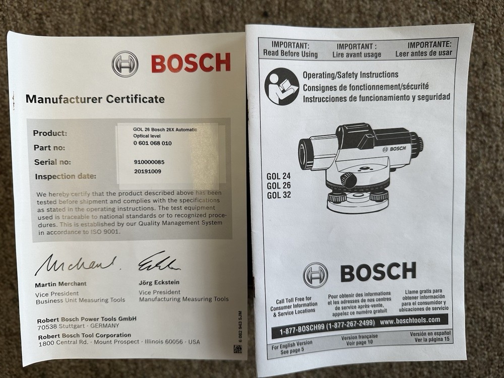 Bosch GOL26 Automatic Optical Level - Blue
