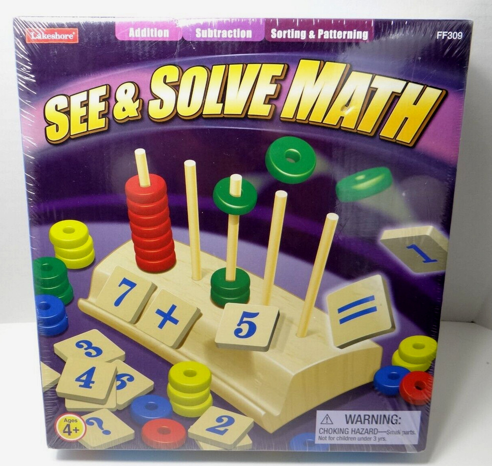 Lakeshore See & Solve Math Game Addition Substaction Sorting Patterning New