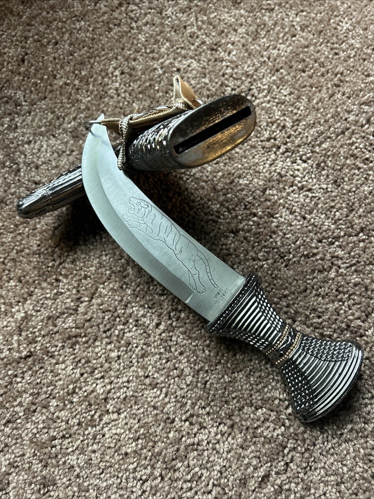 Omani Khanjar Replica Dagger Middle Eastern Knife Silver Gold 2 Tone