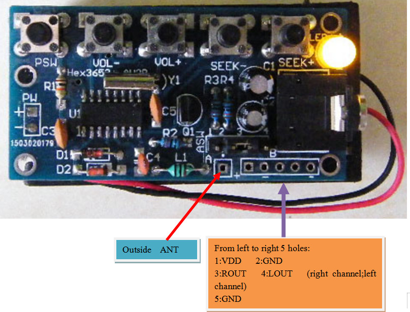 76-108MHz Wireless Stereo FM Radio Receiver Module Electronic Learning Kits