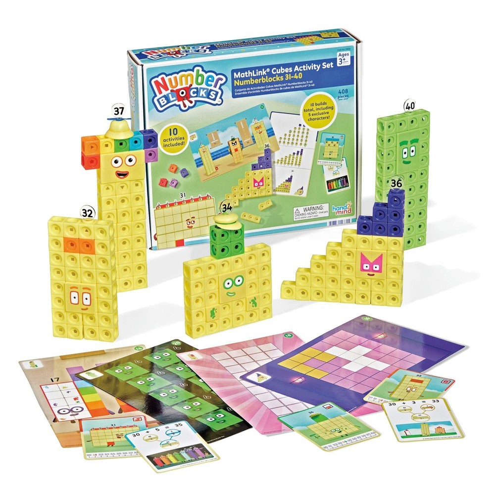 Numberblocks MathLink Cubes Activity Set 31-40 - Early Math Skills, Counting Toy